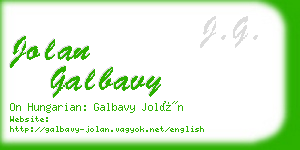 jolan galbavy business card